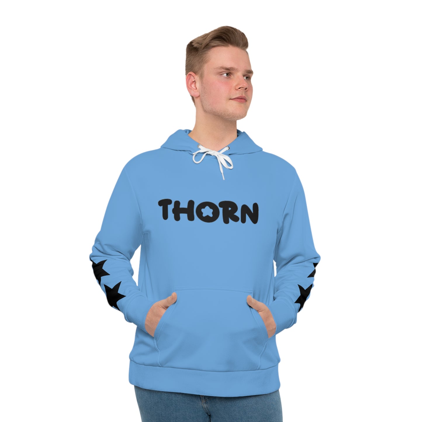 Mens blue star hoodie
