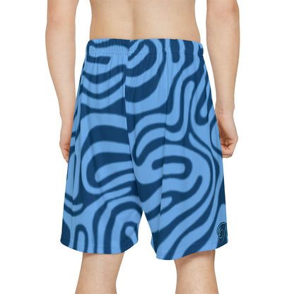 Dark and Light Blue Patter Thorn Shorts