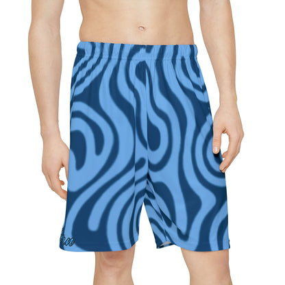 Dark and Light Blue Patter Thorn Shorts