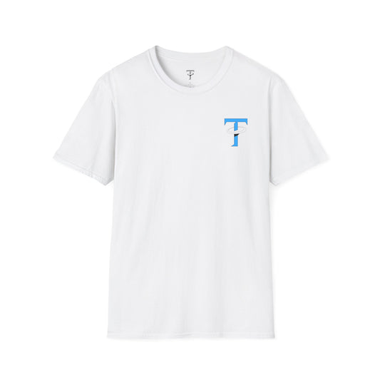 Blue and black lacrosse T shirt